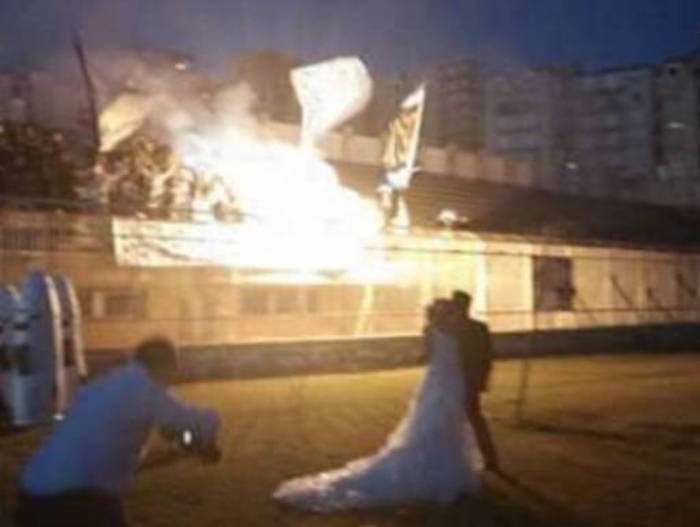 Ultras dell&rsquo;Akragas si sposano e fanno festa allo stadio Esseneto