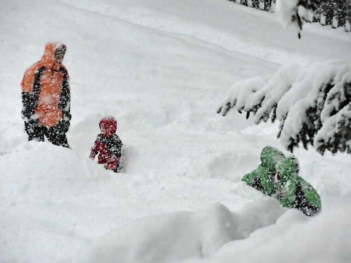 Vda imbiancata, fino a mezzo metro neve