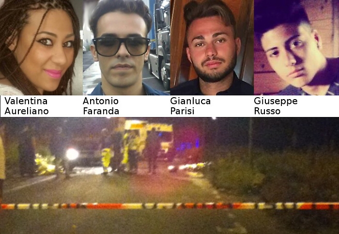 Tragico schianto tra due moto a Paternò muoiono carbonizzati quattro ventenni