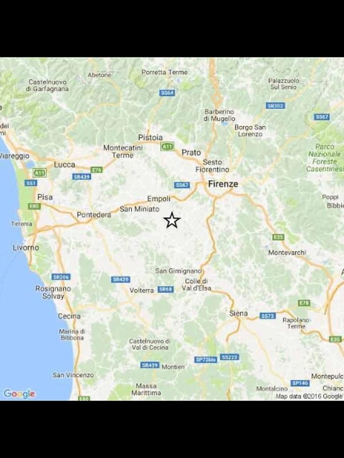 Terremoto: nuova scossa 2.4 in Valdelsa