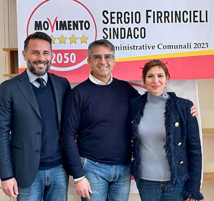 Sergio Firrincieli tra Nuccio Di Paola e Stefania Campo         o Di Paola e