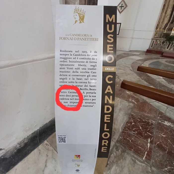 Errori candelore san giuseppe la rena