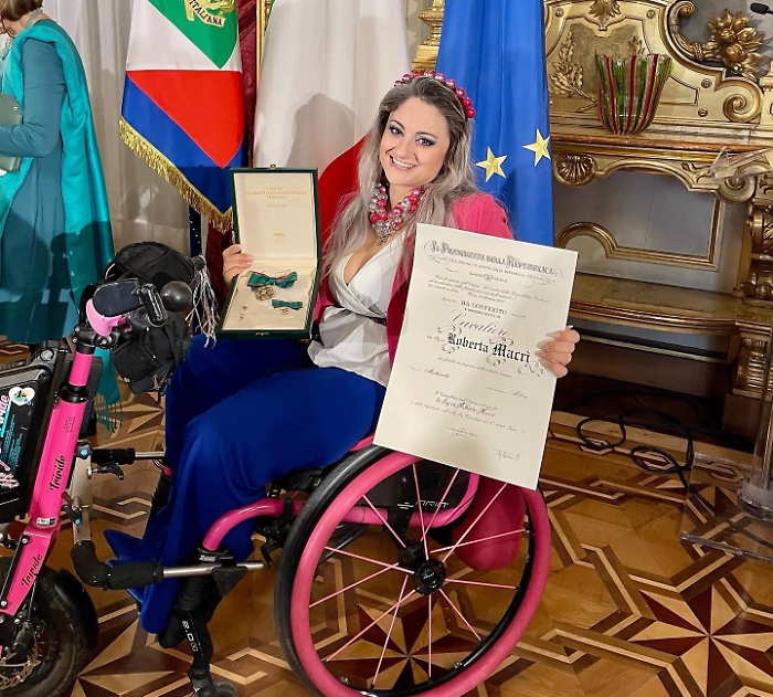Roberta Macr&igrave;, disabile di Barcellona Pozzo di Gotto nominata Cavaliere al Merito