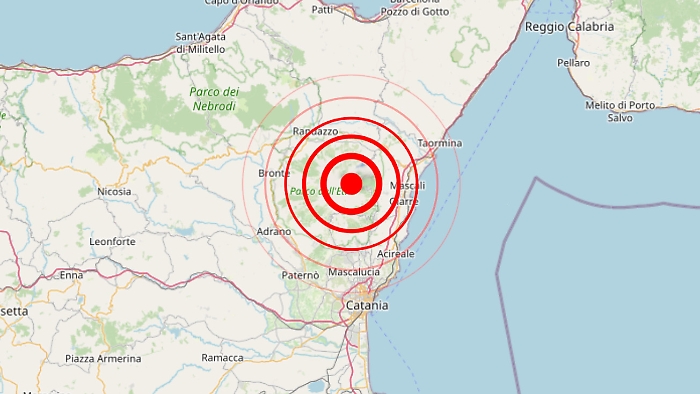 terremoto nel Catanese a Millo
