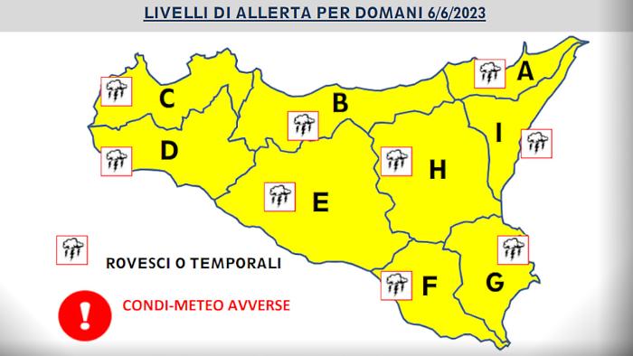 Allerta meteo gialla Sicilia