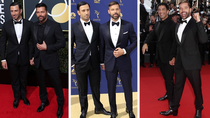 ricky martin e  il marito Jwan Yosef