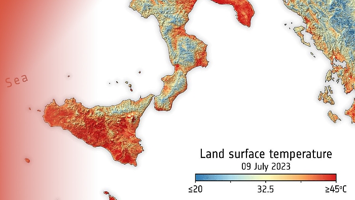 temperature sentinel 3 sicilia
