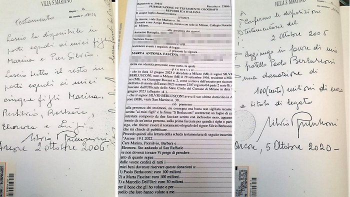 testamento Berlusconi