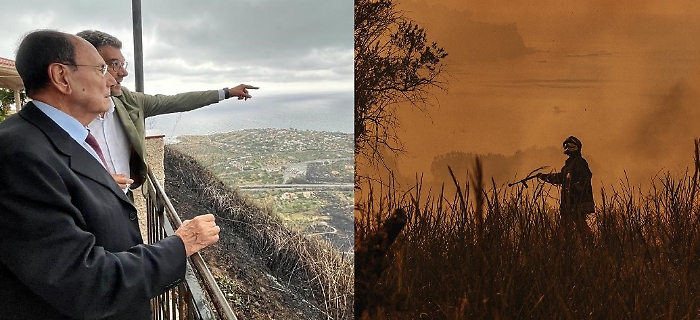 Incendi in Sicilia e Renato Schifani