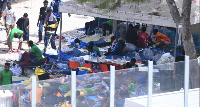 Migranti a Lampedusa