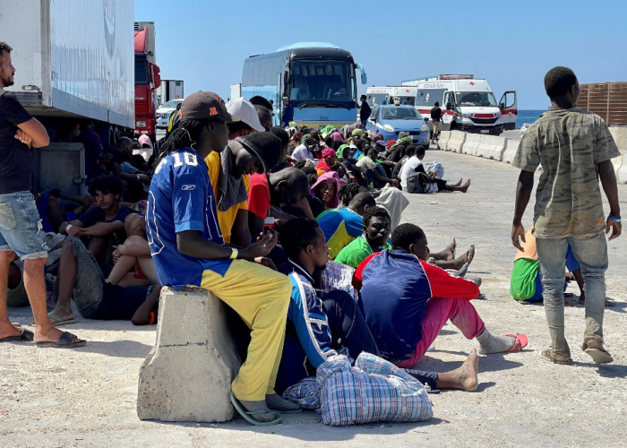 Migranti a Lampedusa