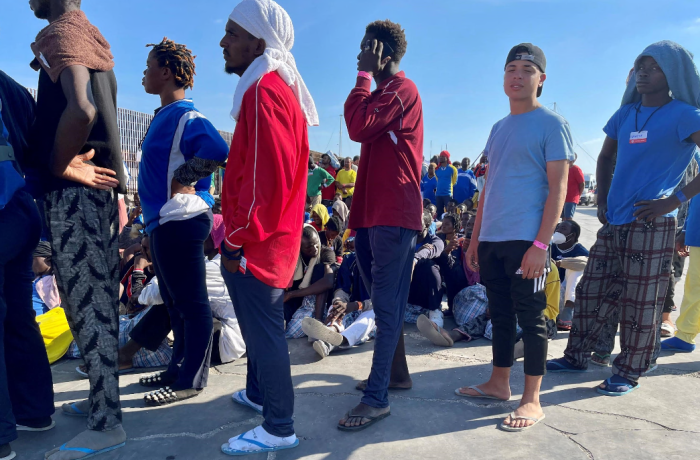 Migranti a Lampedusa