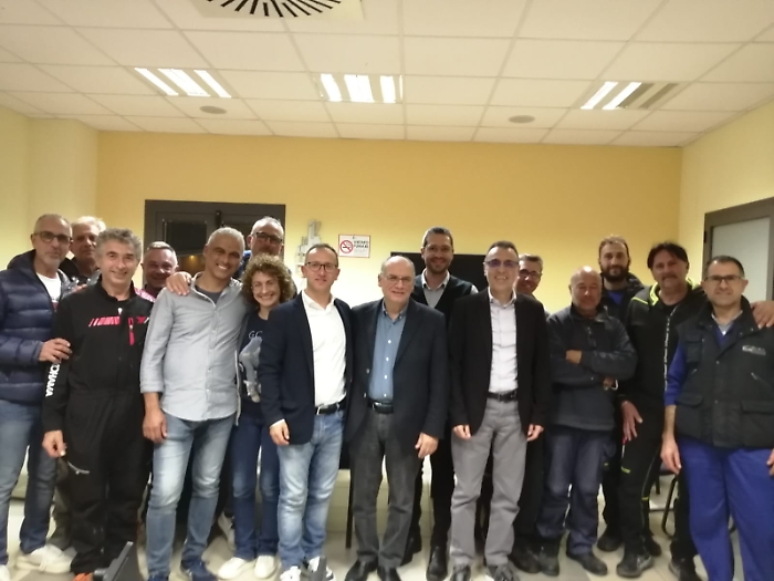 I partecipanti all'incontro sulla zona artigianale