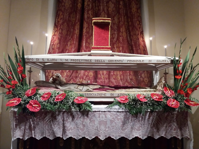 Le spoglie mortali di Sant'Ilaria conservate a Giarratana