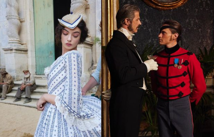 Deva Cassel e Saul Nanni sul set de "Il Gattopardo"