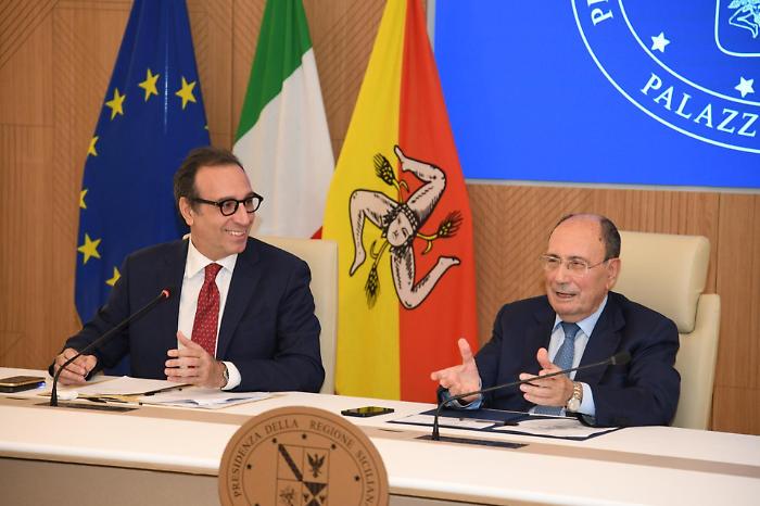 Presidente Schifani e assessore Aric&ograve;