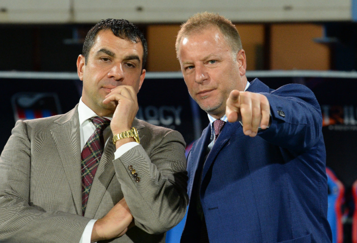 Il patron del Catania Calcio Pelligra con il vice presidente Grella