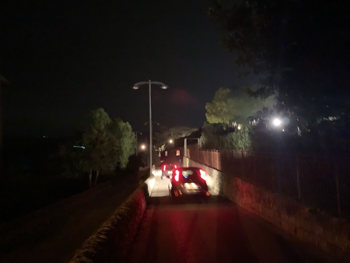 Il parcheggio accanto al Giardino ibleo il giorno di Capodanno