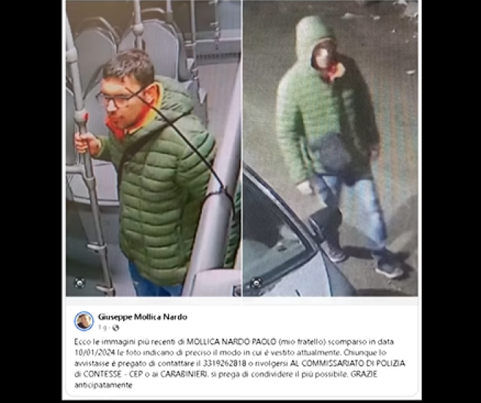 Paolo Nardo Mollica scomparso da Messina