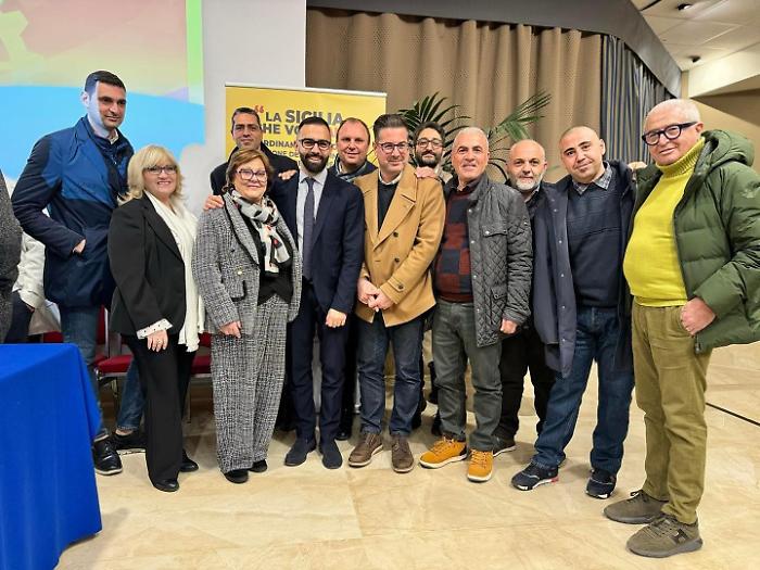 La delegazione ragusana a Palermo con Lo Giudice