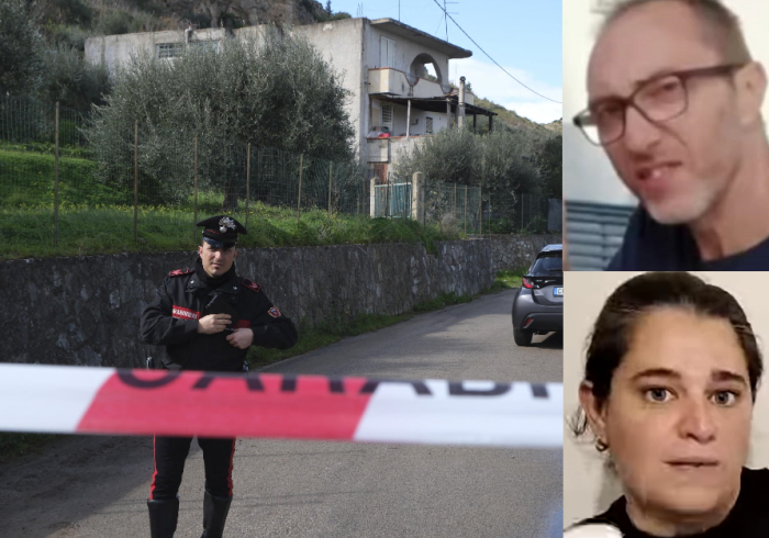Strage di Altavilla, nel riquadro in alto a destra Massimo Carandente, sotto Sabrina Fina