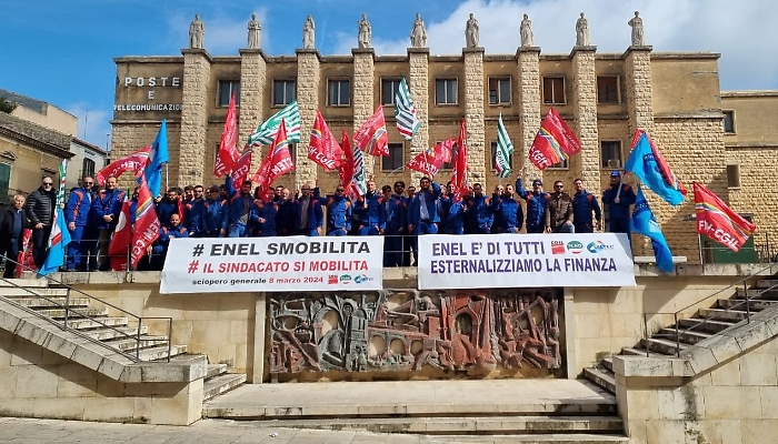 Sciopero generale dipendenti Enel a Ragusa