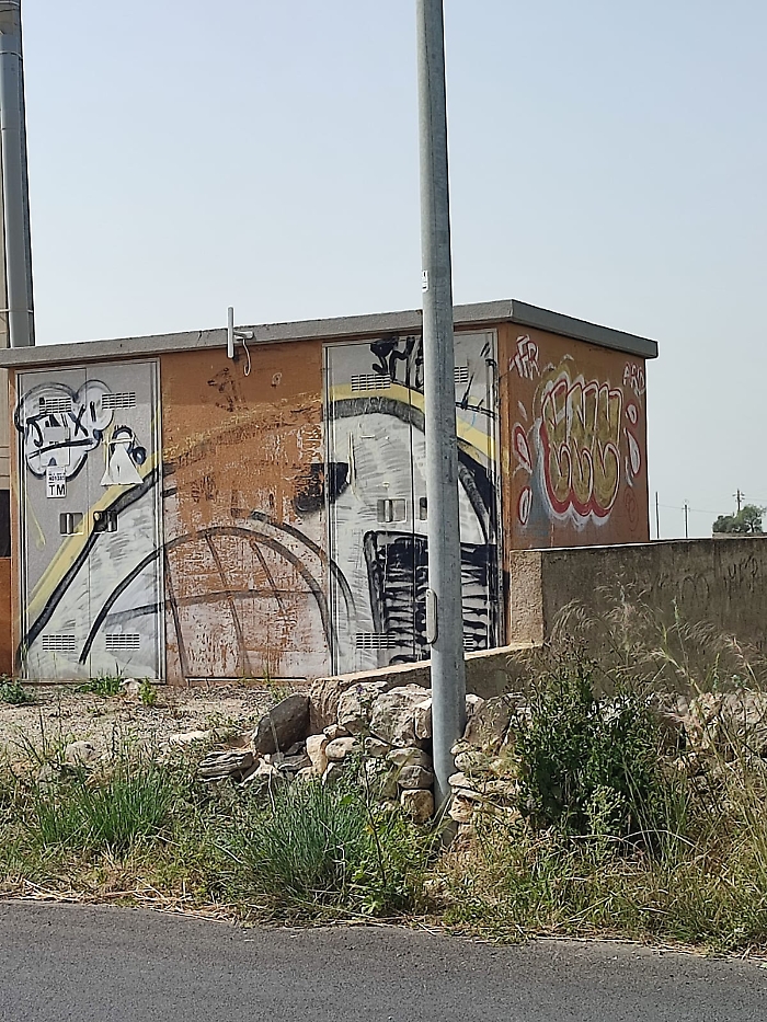 Una delle cabine elettriche interessate dai lavori odierni