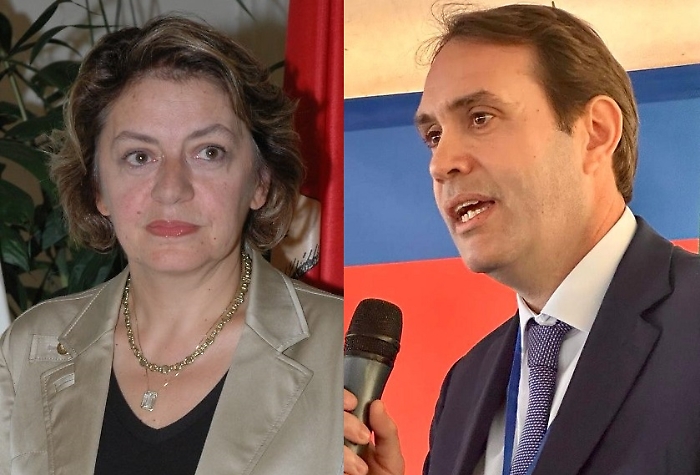 Caterina Chinnici, europarlamentare di FI, Luca Sammartino deputato dimissionario della Lega in Sicilia