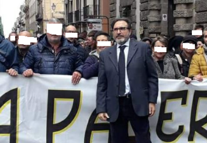 Mimmo Russo ad una manifestazione