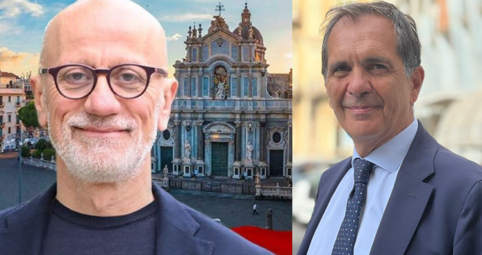 Maurizio Caserta, capogruppo Pd Comune di Catania, Enrico Trantino, sindaco di Catania