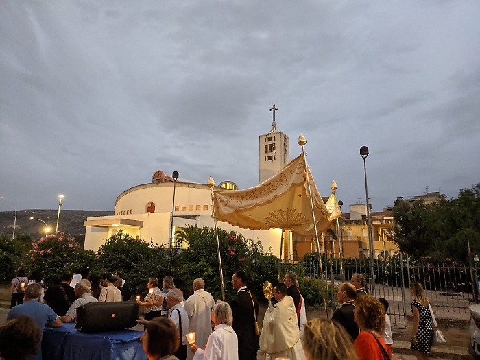 La solenne celebrazione eucaristica di ieri sera