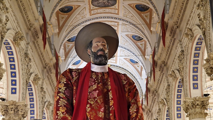 Un dettaglio del santone di San Pietro apostolo