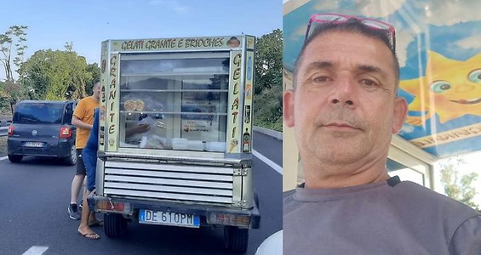 Orazio Patan&egrave;, il gelataio che ha servito gelati e granite in autostrada