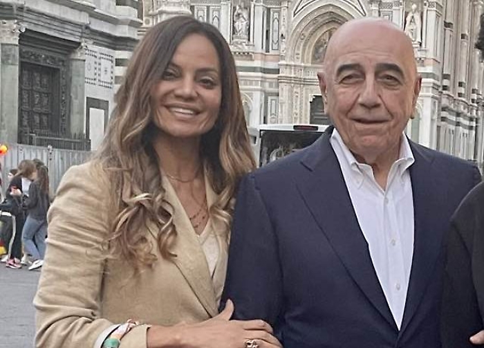 Galliani e la futura moglie Helga Cordeiro Costa
