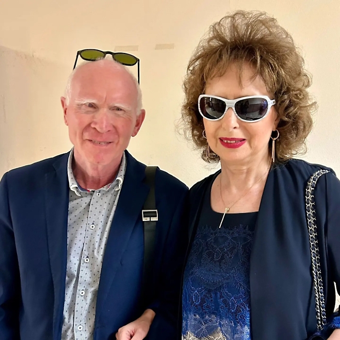 La delegazione con il presidente Albani