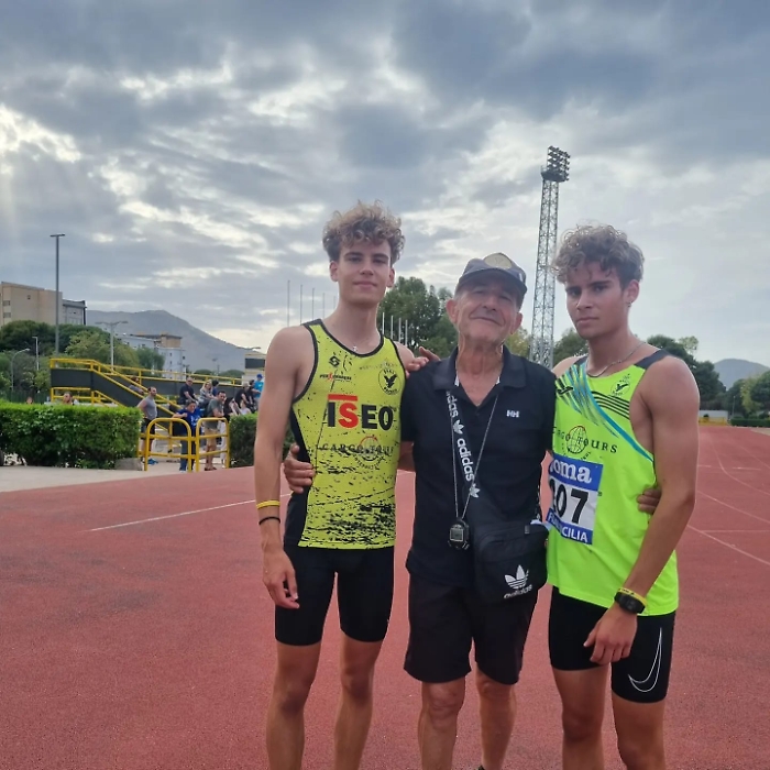Luca e Marco Coppola con Pino Barbata