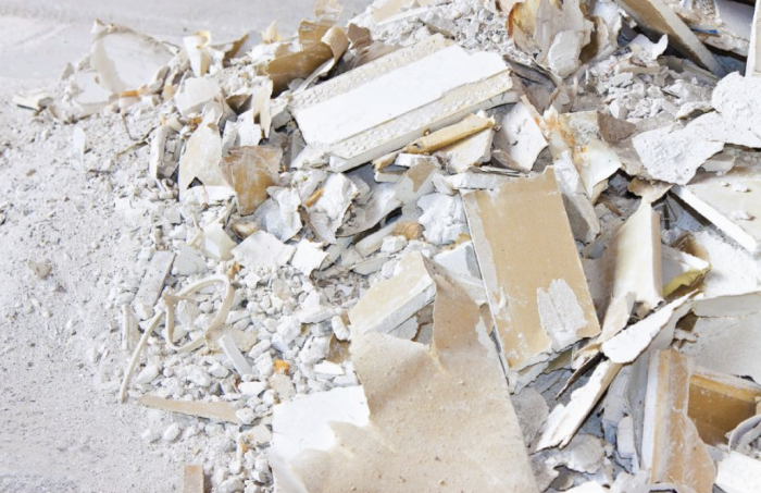 Rifiuti a base di gesso immagine di repertorio