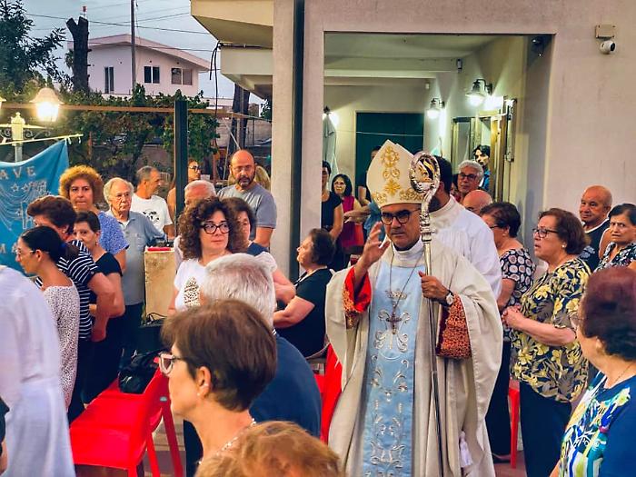 Il vescovo ieri sera a Comiso