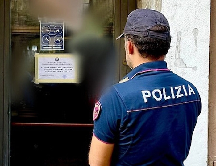 Polizia, locale chiuso a Catania per una settimana