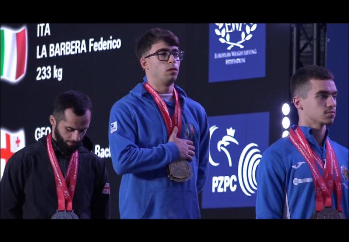 Federico La Barbera sul podio