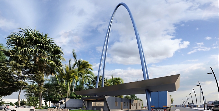 Rendering ingresso del nuovo varco sud