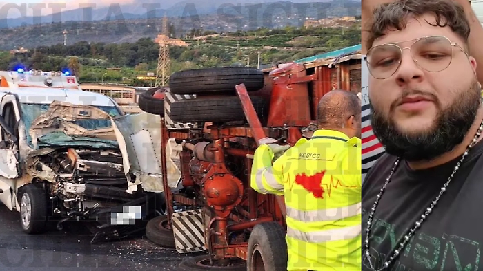 Incidente A18 foto con vittima Matteo Urz&igrave;. 19 anni