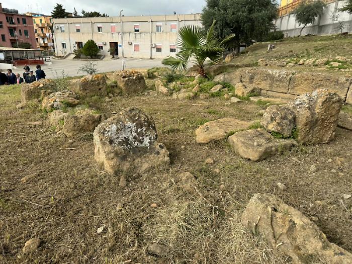 Scorcio dell'area archeologica della caserma Anghelone di Agrigento