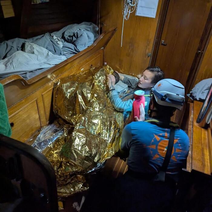 Bimba tratta in salvo foto di COMPASS COLLECTIVE BOAT SPOTTING su Instagram via Ansa