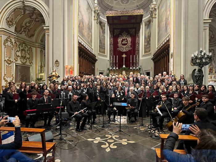 Le quattro corali assieme in Cattedrale