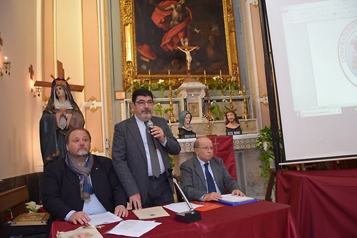 Confraternita S Girolamo Delegato Cultura Francesco Pira Governatore Angelo Gambino e il Vice Govermatore Angelo Maria Licata
