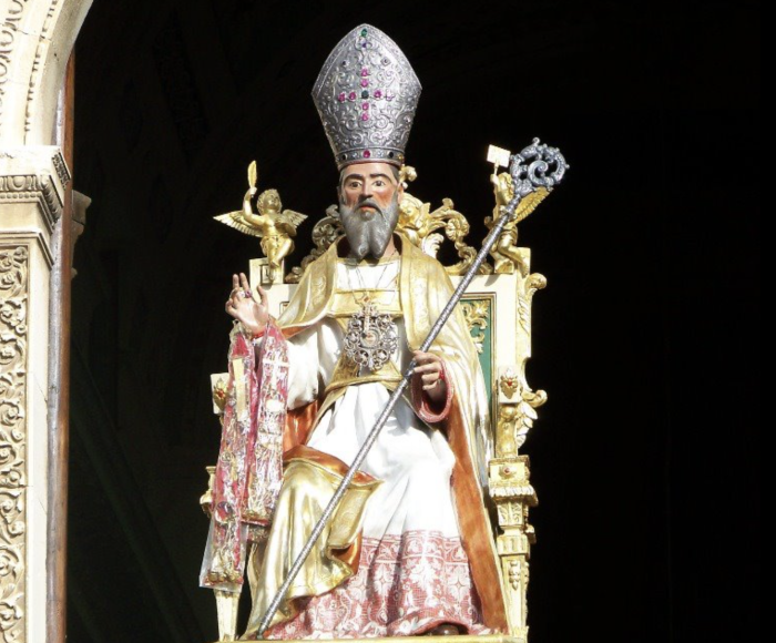 Il simulacro di San Biagio che sarà portato in processione