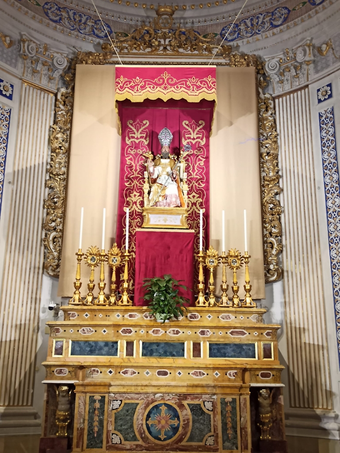 Il simulacro di San Biagio in esposizione