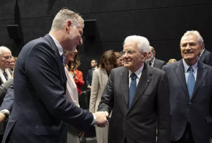 Il ministro Giuli con il presidente Mattarella