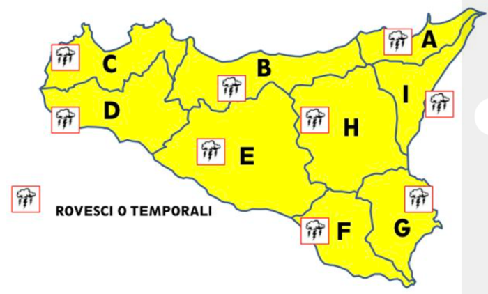 Allerta gialla in Sicilia